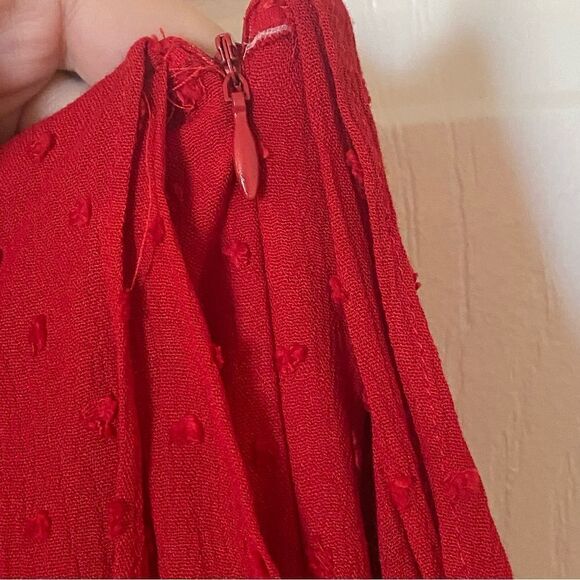 WAYF Red Ruffle Dress - Picture 9 of 14